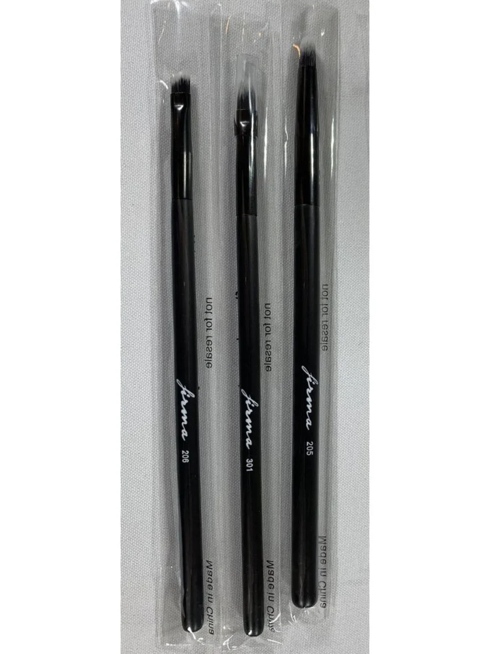 Firma Beauty Eye Makeup Brush 3 Pc Set Precision Blending Detail 205/301/206 NEW